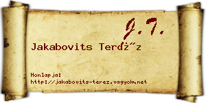 Jakabovits Teréz névjegykártya
